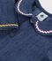 Blouse b&eacute;b&eacute; en denim manches longues unie bleu