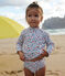 T-shirt anti UV bébé, imprimé fleuri blanc MARSHMALLOW/blanc MULTICO