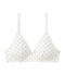 Soutien gorge paddé fille à pois blanc LAIT/marron CUIVRE