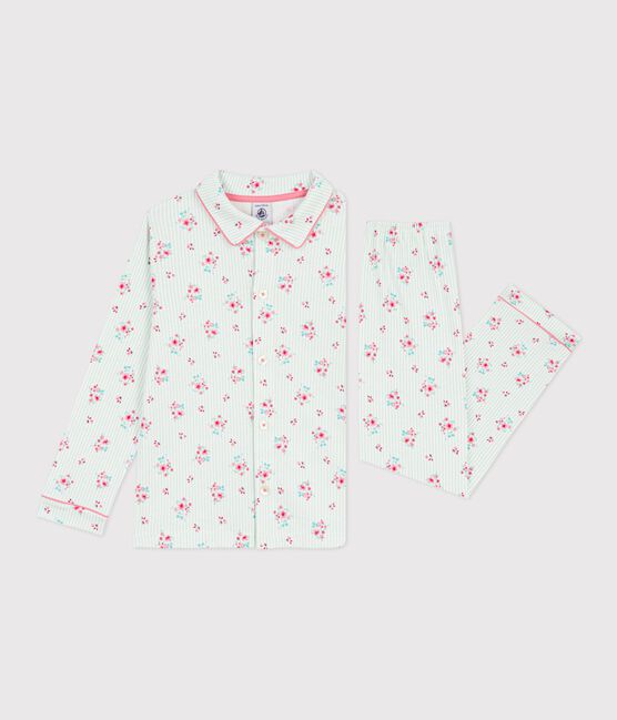 Pyjama boutonné enfant en coton  imprimé MARSHMALLOW/ AMANDIER/ MULTICO