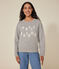 Sweatshirt en molleton femme gris CHATON CHINE