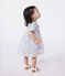 Robe bébé en coton manches courtes, imprimée à fleurs blanc MARSHMALLOW/blanc MULTICO
