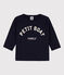 Tee-shirt manches longues bébé en coton bleu SMOKING