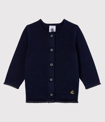 PETIT BATEAU - Cardigan essentiel bébé fille en tricot laine et coton