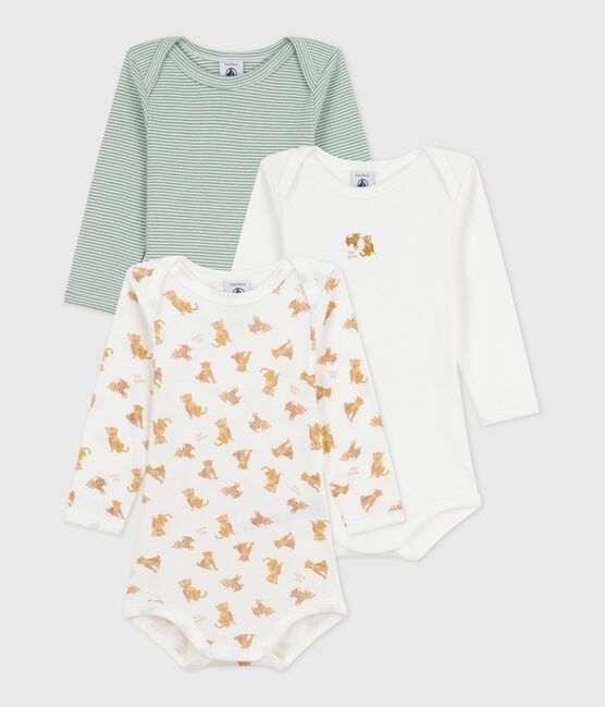 Lot de bodies manches longues en coton imprimé léopards bébé variante 1