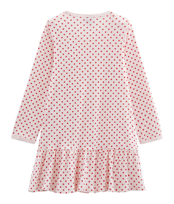 Chemise de nuit petite fille en côte rose FLEUR/rose IMPATIENCE