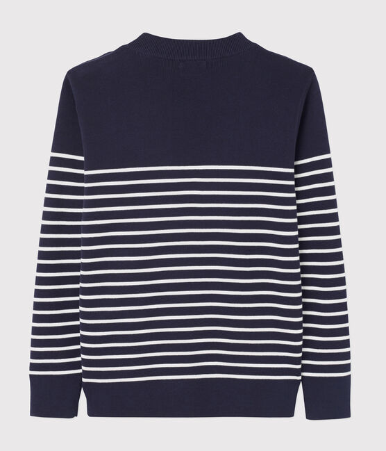 Pull marin Homme bleu SMOKING/blanc MARSHMALLOW