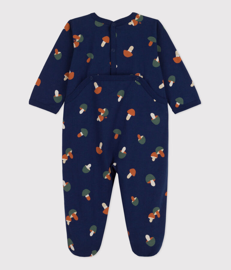 Dors bien champignon b&eacute;b&eacute; en jersey double face bleu MEDIEVAL/blanc MULTICO