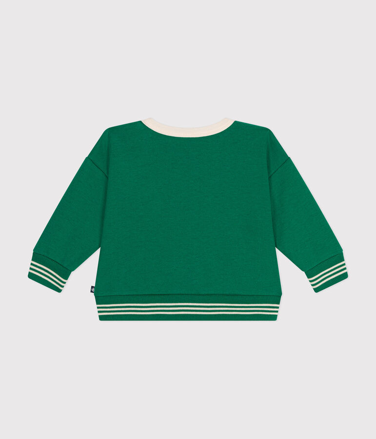 Sweatshirt en molleton b&eacute;b&eacute; vert JARDIN