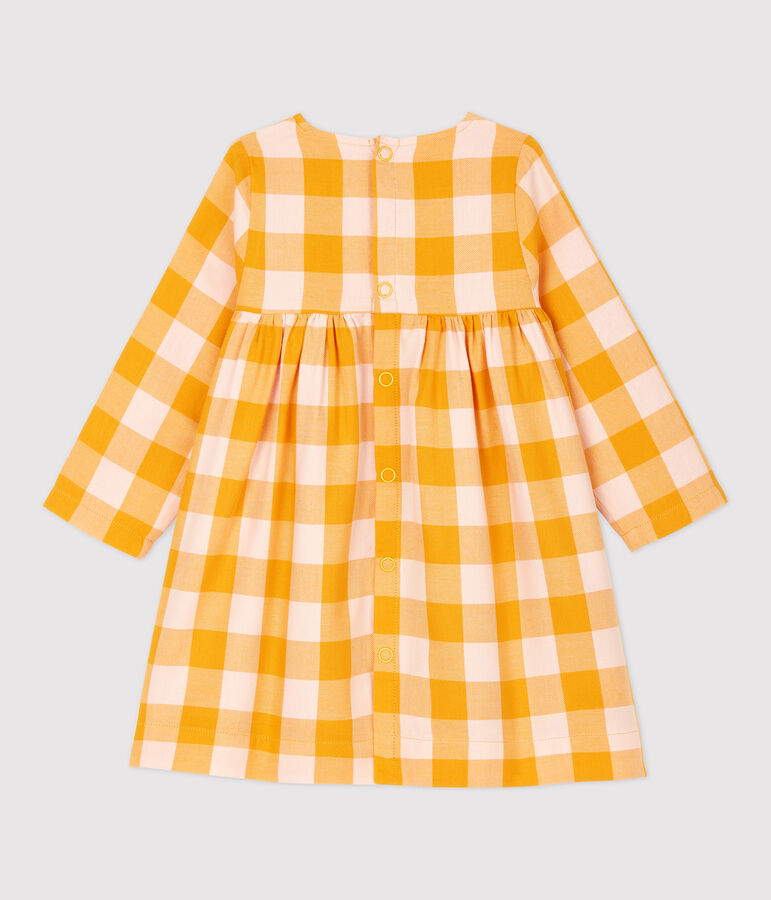 Robe en flanelle b&eacute;b&eacute;. jaune BOUDOR/ MINOIS