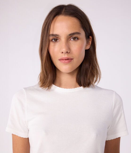 Tee-shirt L'ICONIQUE cocotte en coton Femme blanc ECUME