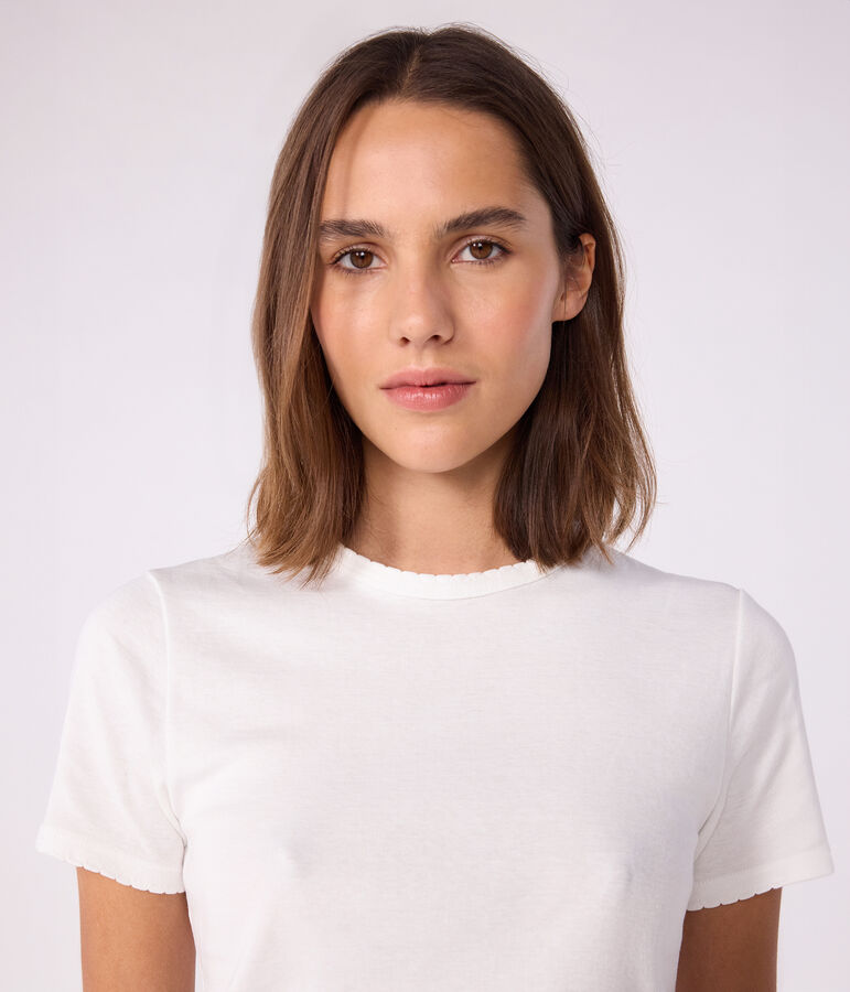 Tee-shirt L'ICONIQUE cocotte en coton Femme blanc ECUME