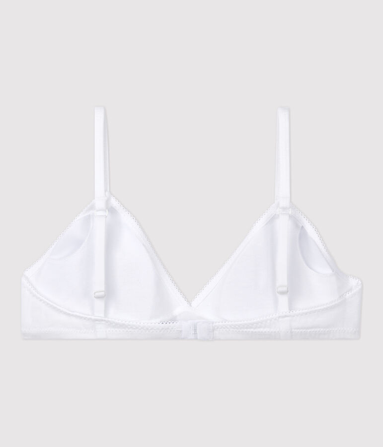 Soutien-gorge padd&eacute; blanc fille blanc ECUME