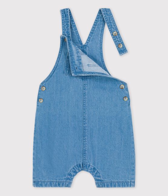 Salopette courte denim léger bio bébé bleu DENIM CLAIR
