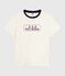 Tee-shirt femme le droit en coton manches courtes bleu MILK/ SOIR