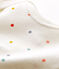 Body jambes longues bébé fille en côte blanc MARSHMALLOW/blanc MULTICO