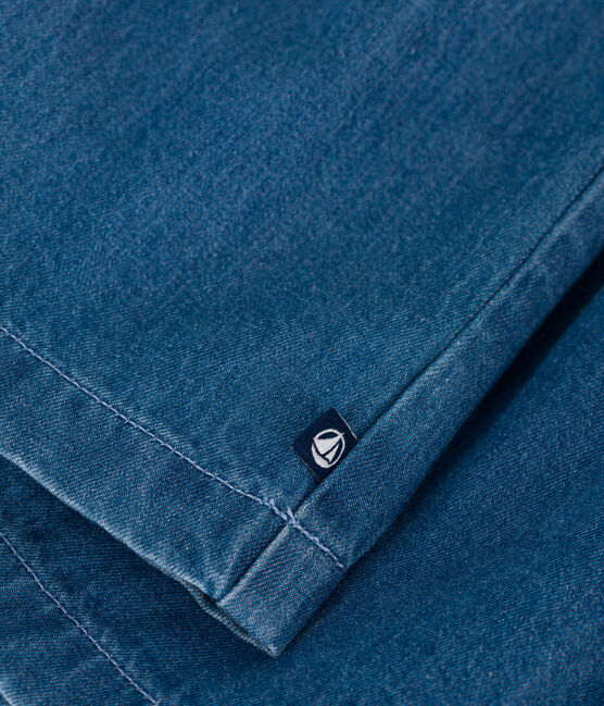 Robe bébé en jean léger sans manches bleu DENIM CLAIR