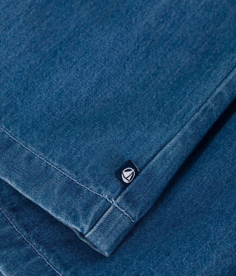 Robe b&eacute;b&eacute; en jean l&eacute;ger sans manches bleu DENIM CLAIR