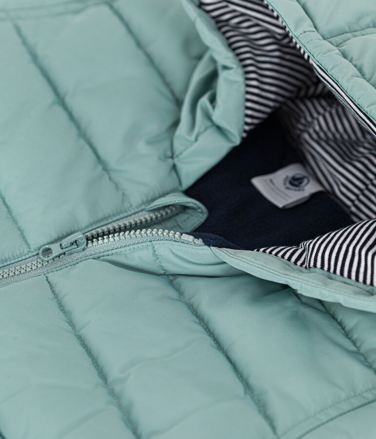 Doudoune doubl&eacute;e polaire b&eacute;b&eacute; vert PAUL