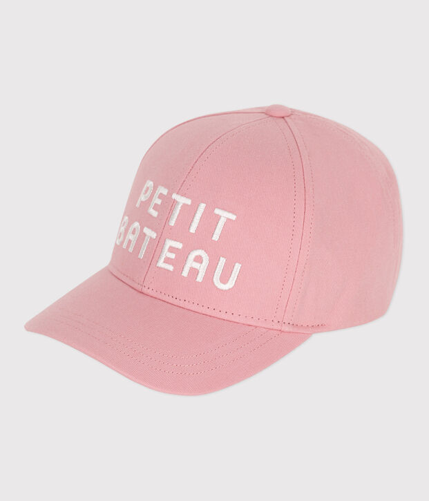 Casquette enfant fille rose  en coton petit bateau rose