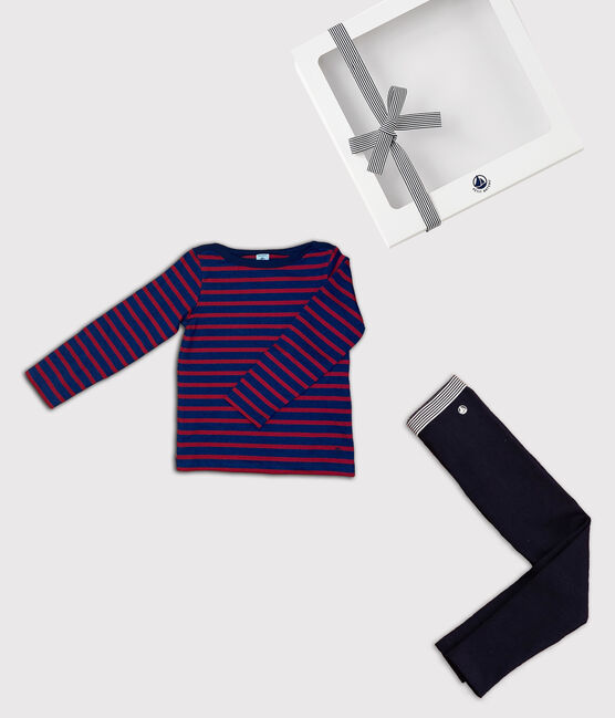 Coffret cadeau marinière et jegging enfant fille variante 1