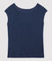 T-shirt en lin uni Femme bleu MEDIEVAL