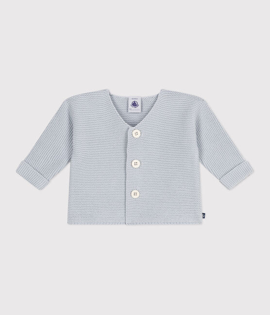 Cardigan bébé tricot point mousse en coton CO2