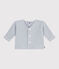 Cardigan bébé tricot point mousse en coton CO2