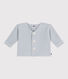 Cardigan bébé tricot point mousse en coton