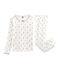 Pyjama petite fille en côte blanc MARSHMALLOW/blanc MULTICO
