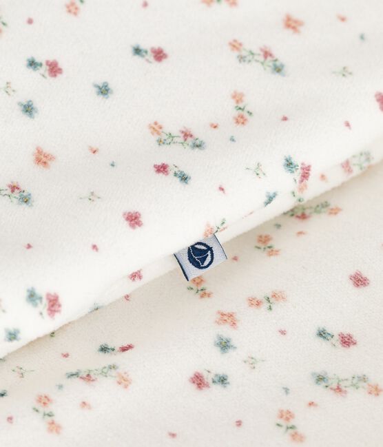 Gigoteuse bébé en velours imprimé fleuri TOG 3 blanc MARSHMALLOW/blanc MULTICO
