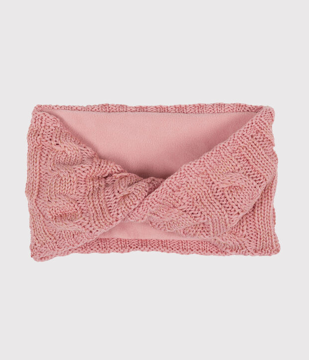 Snood enfant fille rose/jaune