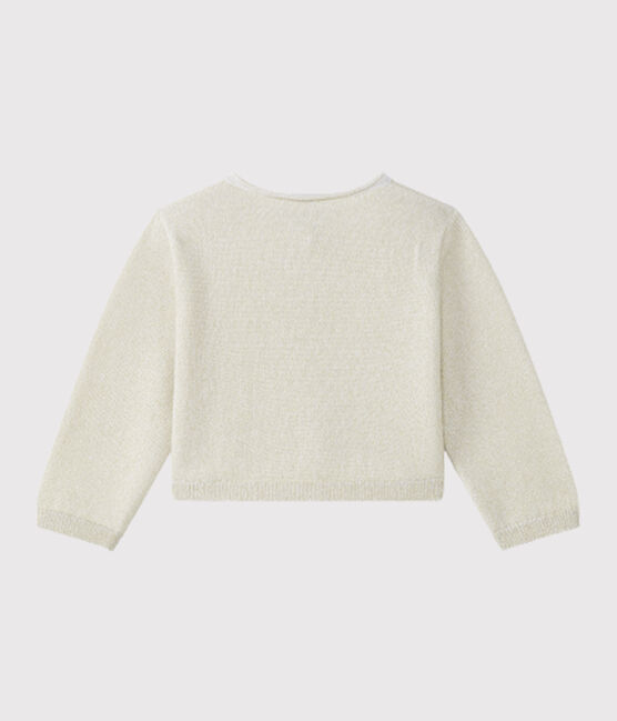 Boléro bébé fille brillant blanc ECUME/marron EM DORE