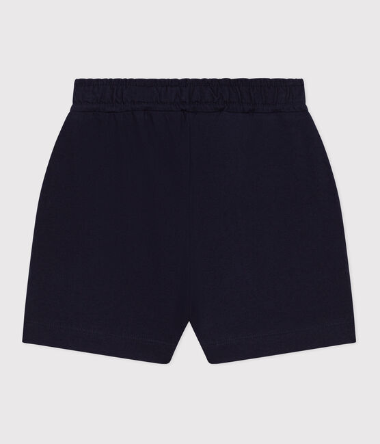 Short enfant en coton uni bleu SMOKING