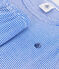 Pyjama short enfant en coton &agrave; rayures bleu/blanc
