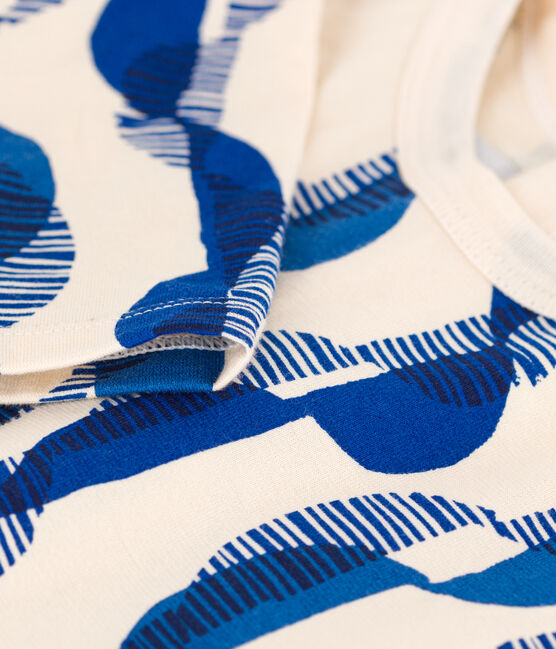Tee-shirt manches longues en jersey imprimé bébé blanc AVALANCHE/ MULTICO