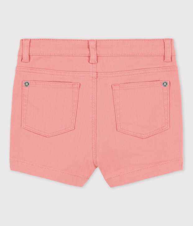 Short en denim enfant fille rose