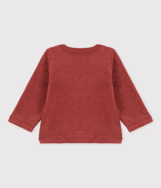 Cardigan en bouclette éponge bébé marron OMBRIE