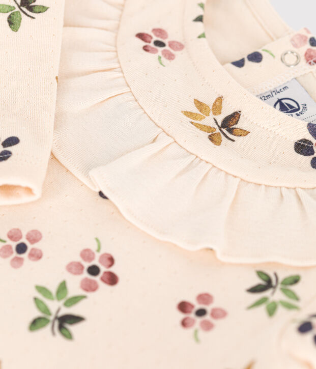 Blouse en tubique b&eacute;b&eacute; &eacute;cru/multicouleur