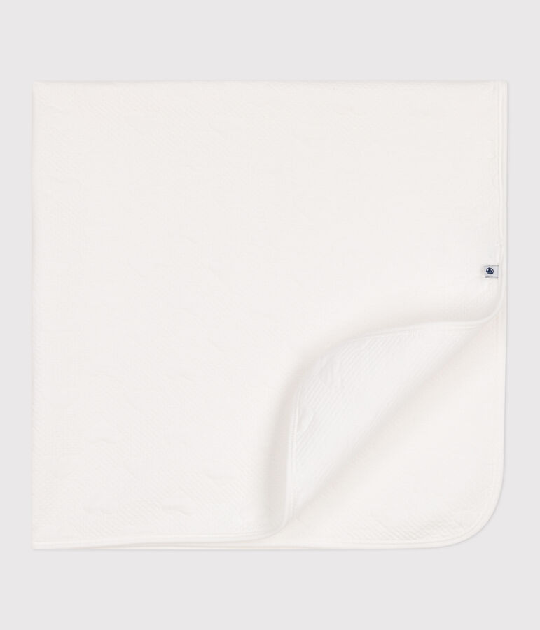 Couverture en tubique b&eacute;b&eacute; blanc MARSHMALLOW