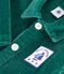 Combinaison longue b&eacute;b&eacute; en velours uni vert