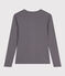 Tee-shirt L'ICONIQUE col rond en coton Femme gris BONGRIS