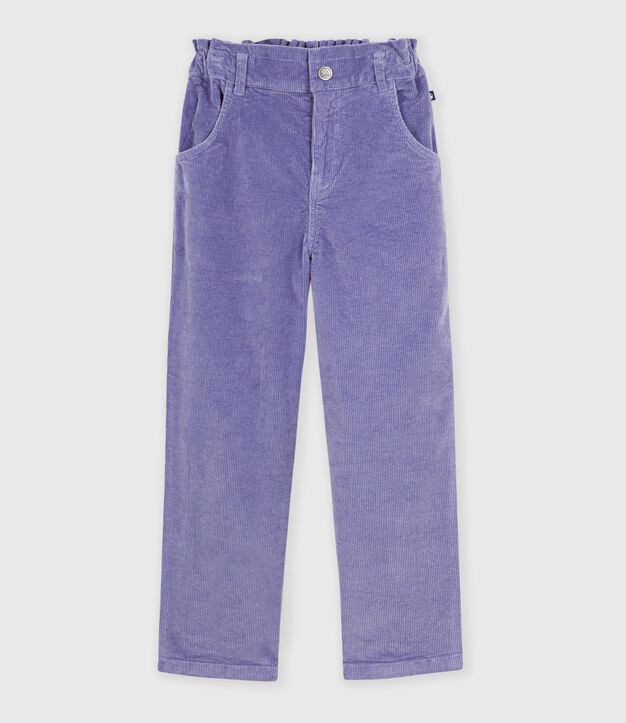 Pantalon enfant en velours violet