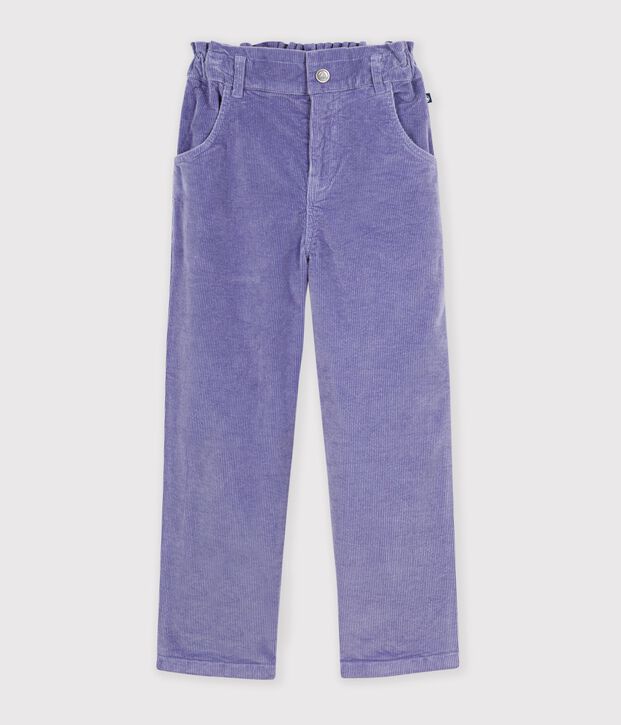 Pantalon enfant en velours violet