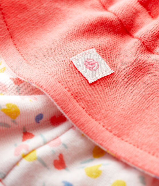 Chapeau bob bébé en bouclette éponge en coton biologique orange PEACHY