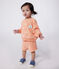 Sweat bébé en coton éponge, imprimé soleils orange ABRICOT/ MARSHMALLOW