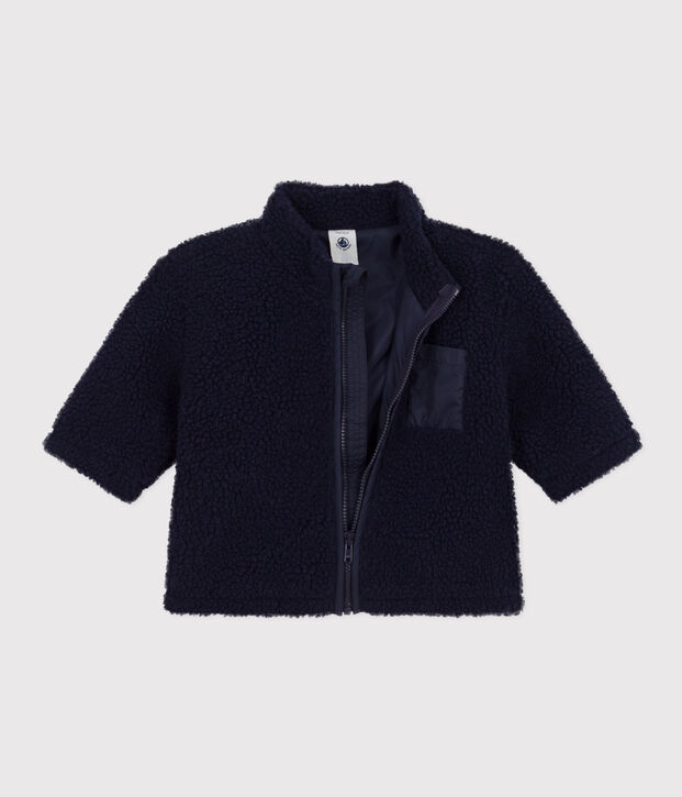 Veste en sherpa b&eacute;b&eacute; bleu marine