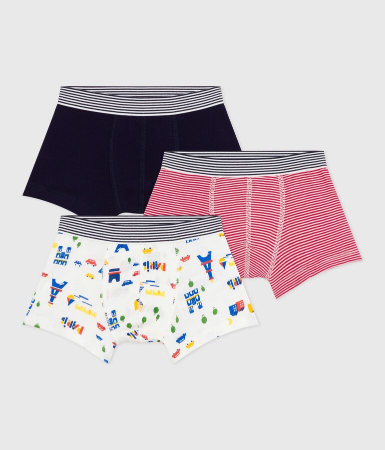 Lot de boxers enfant en coton imprim&eacute; Paris multicouleur