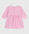 Robe bébé en coton manches longues rayée rose BOUDOIR/ MILK