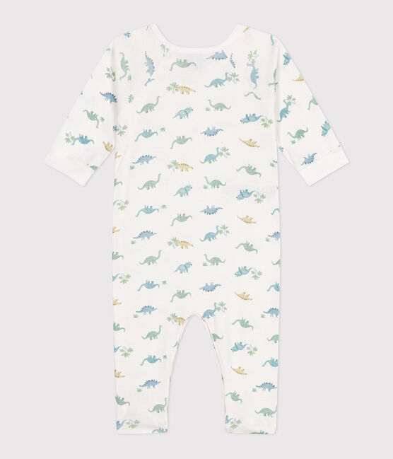 Pyjama bébé en coton dinosaures blanc MARSHMALLOW/blanc MULTICO